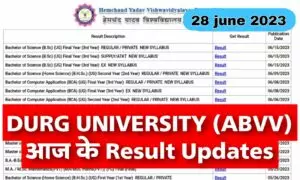 Durg University Result Updates 28 June 2023