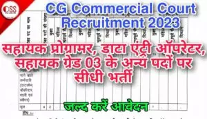 CG Commercial Court Recruitment 2023