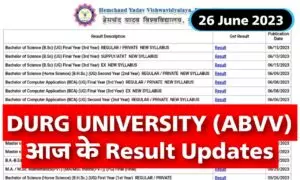 Durg University Result Updates 26 June 2023