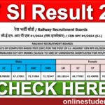 RPF SI Result 2025