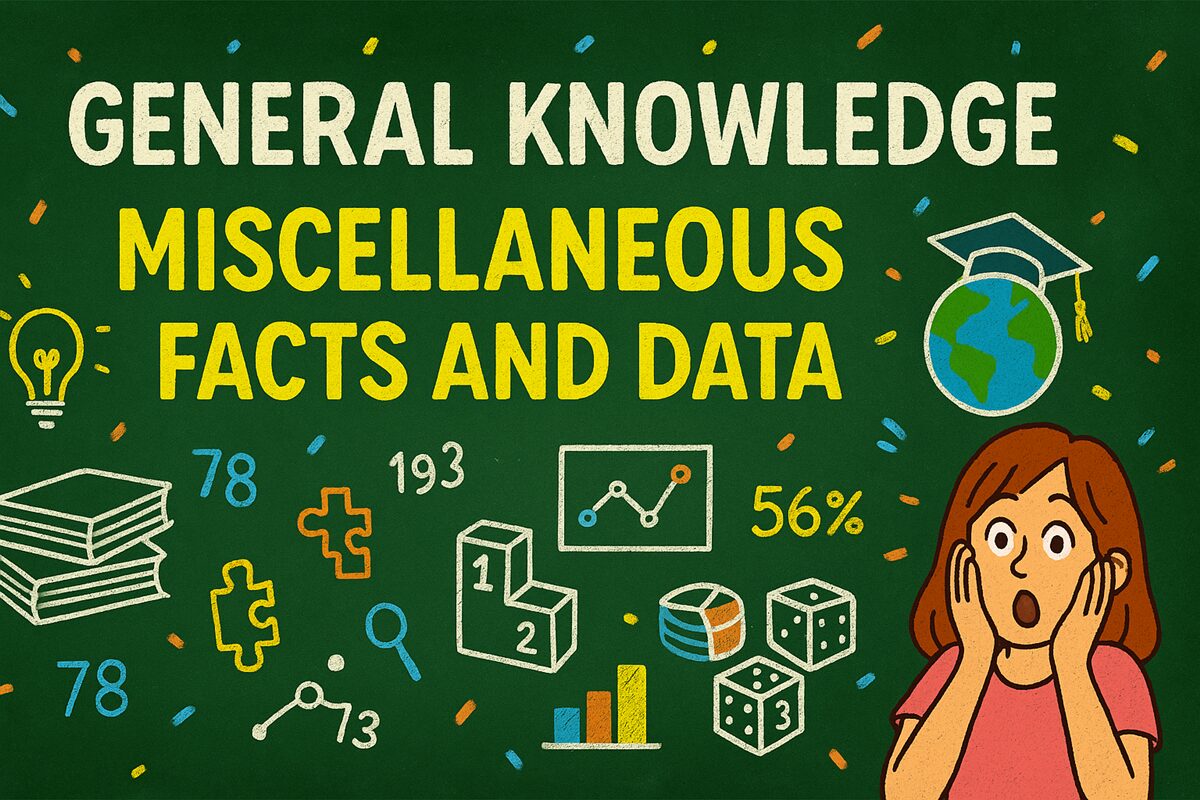 General Knowledge Miscelleneous facts and data
