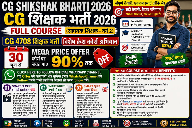 CG Shikshak Bharti 2026 varg 2